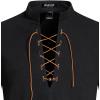 imageJEMITOP Mens Pure Cotton Retro Lace Up Shirts for Renaissance Pirate Medieval VikingBlackd