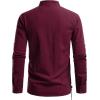 imageJEMITOP Mens Pure Cotton Retro Lace Up Shirts for Renaissance Pirate Medieval VikingBurgundy Retro