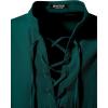 imageJEMITOP Mens Pure Cotton Retro Lace Up Shirts for Renaissance Pirate Medieval VikingDark Green