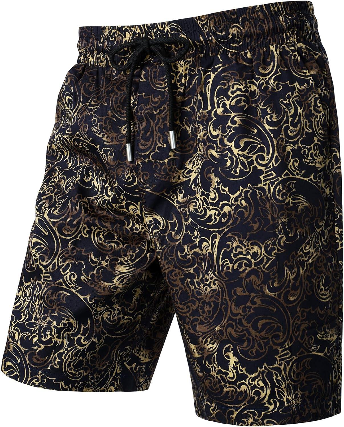 imageJEMITOP Mens 2 Piece Casual Cotton Stretchy Outfit Short Sleeve Button up Shirt and Shorts SetNavy