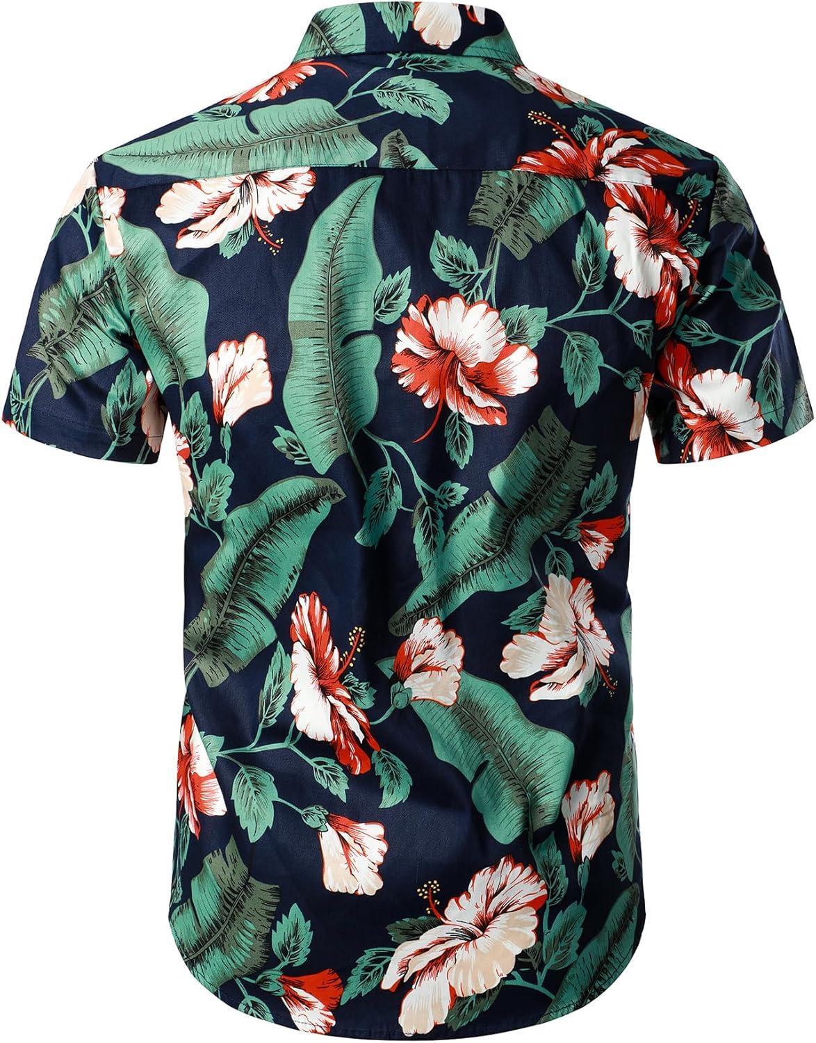 imageJEMITOP Mens 2 Piece Casual Cotton Stretchy Outfit Short Sleeve Button up Shirt and Shorts SetNavygreen