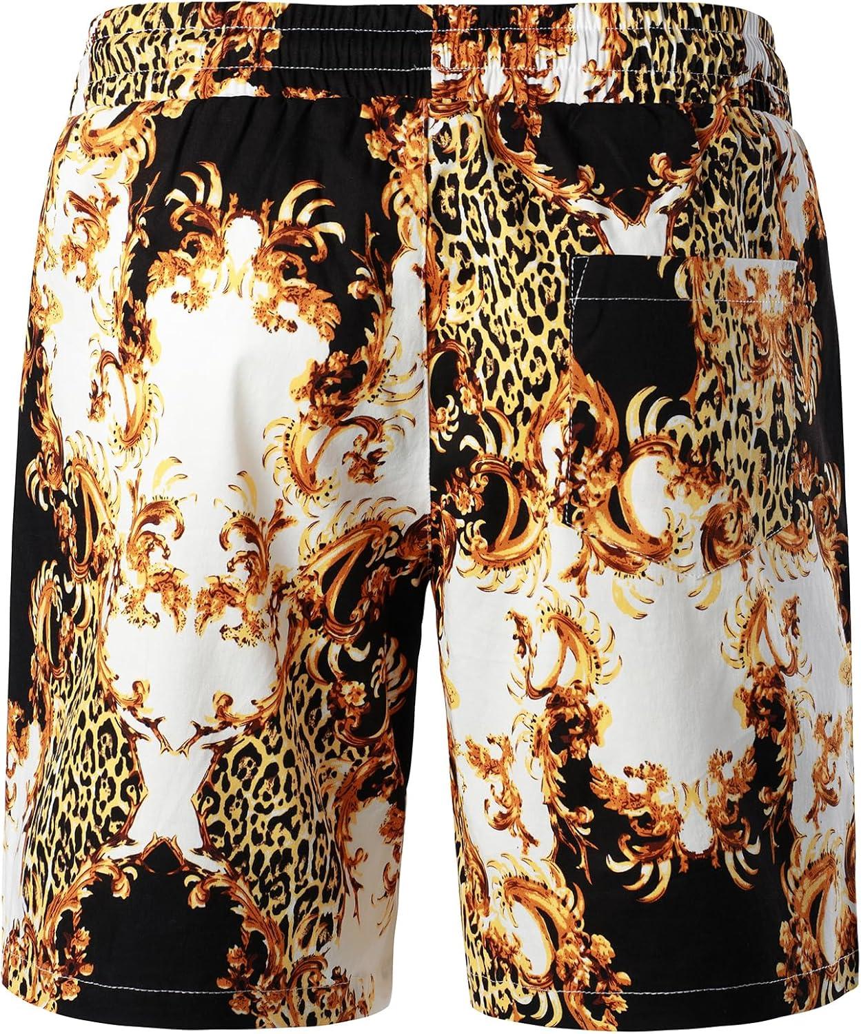 imageJEMITOP Mens 2 Piece Casual Cotton Stretchy Outfit Short Sleeve Button up Shirt and Shorts SetWhite Gold