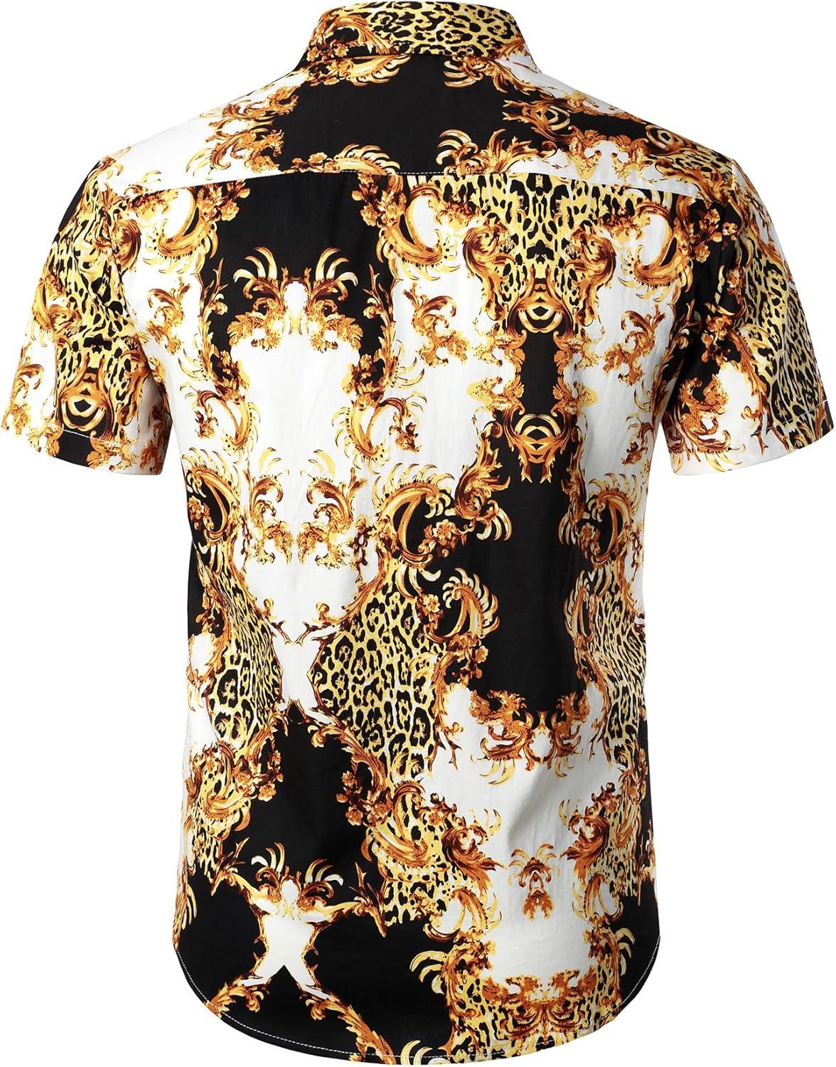 imageJEMITOP Mens 2 Piece Casual Cotton Stretchy Outfit Short Sleeve Button up Shirt and Shorts SetWhite Gold