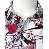 imageJEMITOP Mens 2 Piece Casual Cotton Stretchy Outfit Short Sleeve Button up Shirt and Shorts SetWhite Floral
