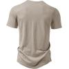 imageJEMITOP Mens Stretchy Short Sleeve Henley TShirt Casual Cotton 2 Buttons Notch Neck Tee ShirtsLight Khaki