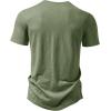 imageJEMITOP Mens Stretchy Short Sleeve Henley TShirt Casual Cotton 2 Buttons Notch Neck Tee ShirtsSage Green