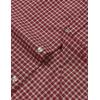 imageJEMITOP Mens Transitional Weather Slim Fit Long Sleeve Button Down Shirt Business Casual Dress Shirts with PocketRed Gingham