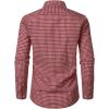 imageJEMITOP Mens Transitional Weather Slim Fit Long Sleeve Button Down Shirt Business Casual Dress Shirts with PocketRed Gingham